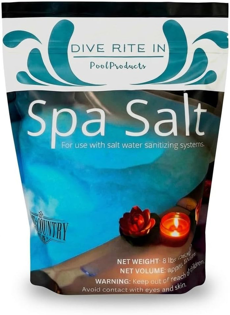 Hot Tub Salt and Spa Salt 8 Lb Bag – Freshwater Spa Salt for Salt for Pool Systems, Spa Salts Hot Tub Use, Pure Sodium Chloride for Salt Chlorine Generators and Saltwater Care