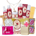 Vanilla Rose Beauty Skin Care Kit, 23Pcs Spa Bath and Body Gift for Women | Bath Spa Basket Gift, Facial Care Set, Spa Kit, Spa Gifts, Home Spa Self Care with Necklace, Christmas, Anniversary, Birthday