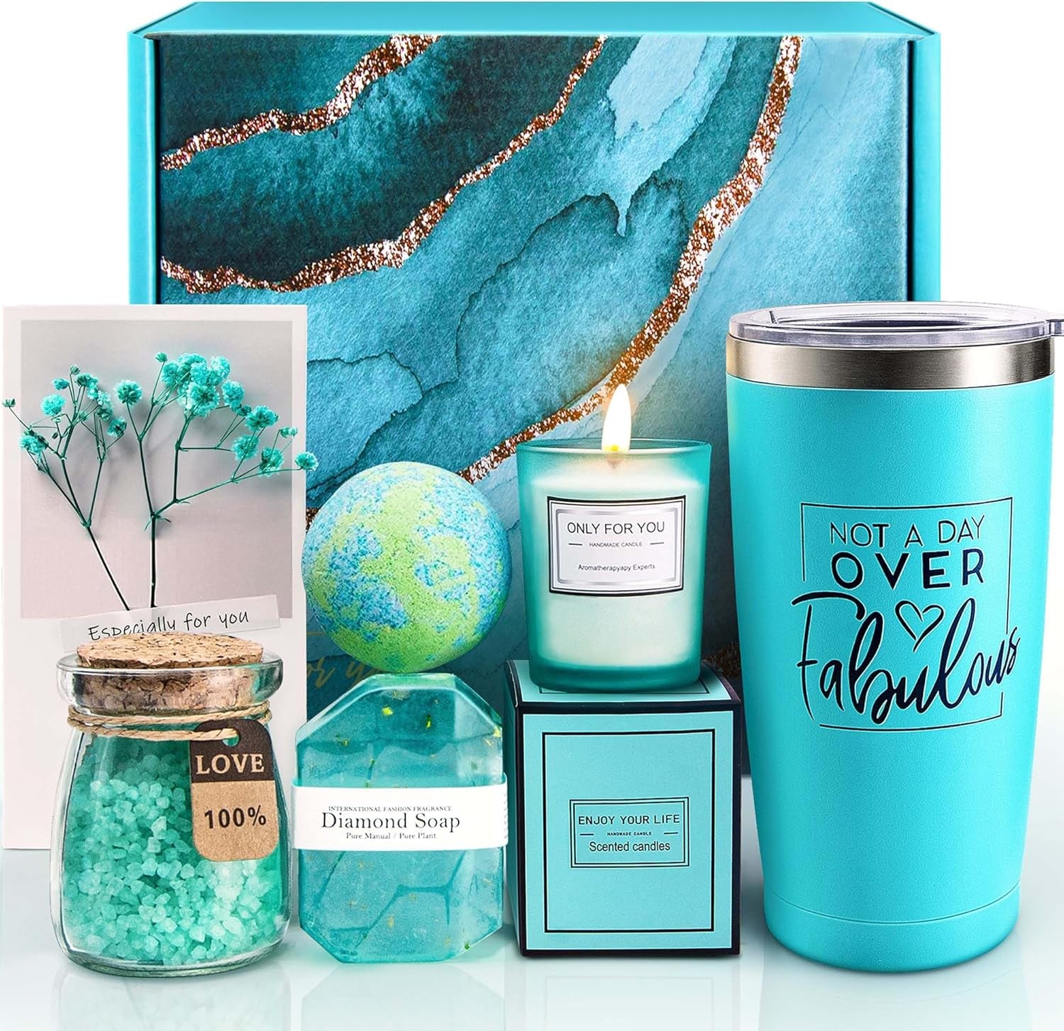 Mothers Day Gifts for Mom Wife, Birthday Gifts for Women Sister Best Friend Daughter Her, Relaxing Spa Gift Basket Set, Unique Coworker Teacher Nurse Gift Ideas for Women | Happy Birthday Mothers Day Christmas Self Care Relaxing Spa Gift Basket Set, Coworker Teacher Nurse Gift Ideas for Women