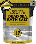 Dead Sea Salt - Spa Bath Salt - 19 Lbs Fine Grain Bulk - 100% Pure - Better Absorbing than Epsom Salt - Soak for Women & Men for Skin Issues and to Relax Tired Muscles - Resealable Pack.