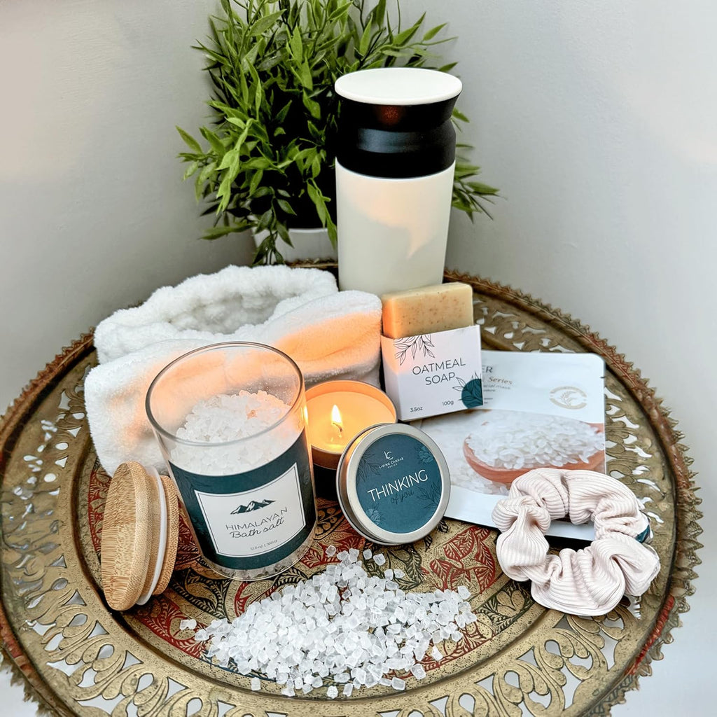 Self Care Gifts for Women 11 Piece, Womens Get Well Gifts for Mom Girlfriend Wife Daughter, Women’S Spa Gifts Baskets with Bath Salts, Oatmeal Soap, Blanket, Encouraging Inspirational Gift Basket