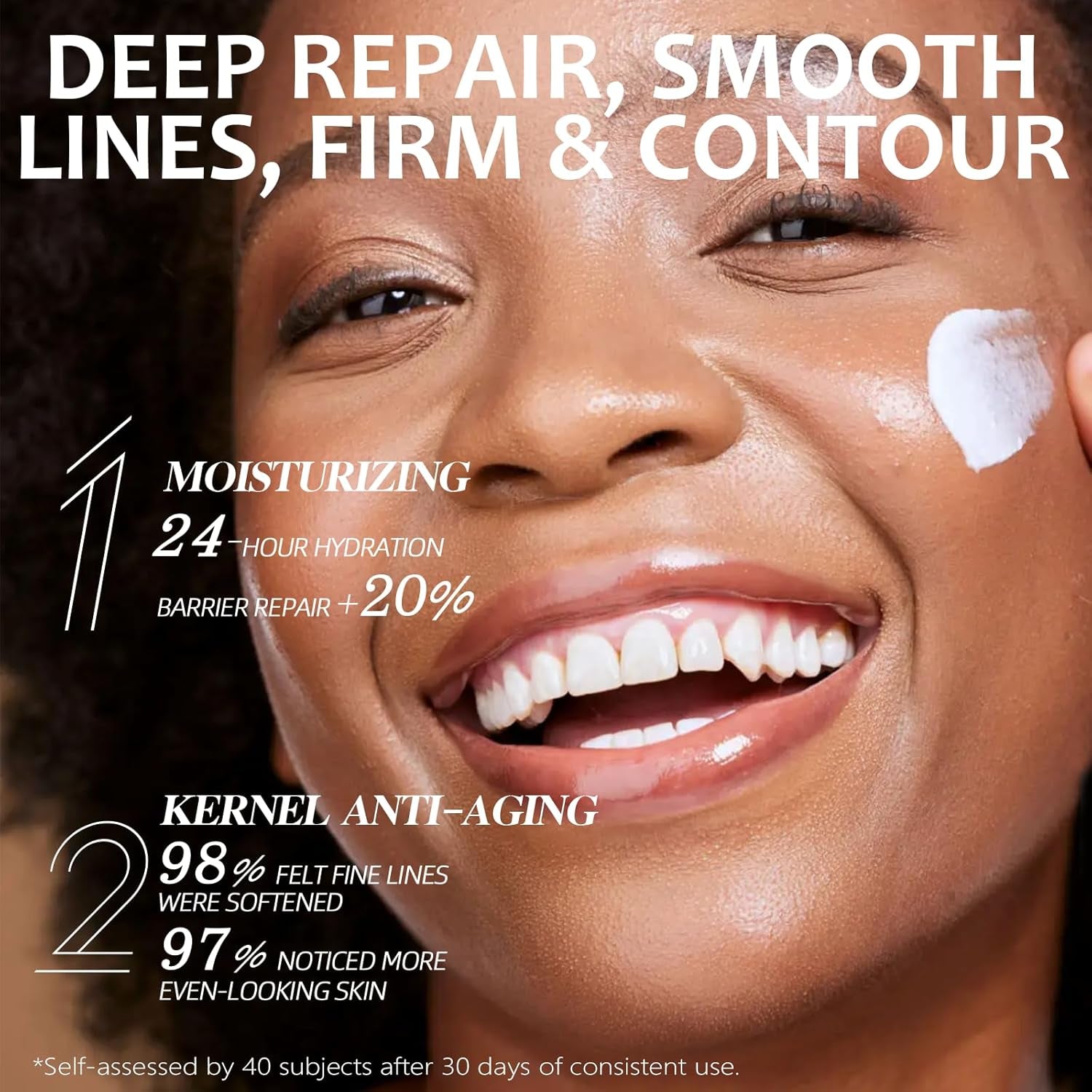 Dewy Skin Cream - Deep Hydrating Face Moisturizer with Hyaluronic Acid - Lightweight Glowing Facial Cream for Dry & Sensitive Skin - Perfect Makeup Primer for Glass Skin Finish - 1.7 Oz