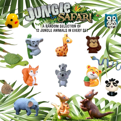 Bath Bombs for Kids with Surprise Inside, 12 Bubble Bath Fizzies with Toys | Bath Fizzies with Jungle Animal Toys, Moisturizing, Gentle & Kids Safe, Rainbow Spa Bath Fizz, Birthday Gifts for Boys Girls