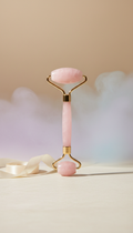 Rose Quartz Facial Roller — Depuff, Lift & Glow