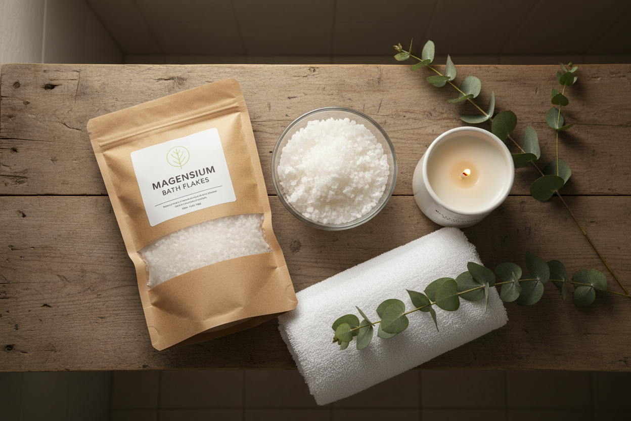 Dead Sea Magnesium Bath Flakes Lifestyle