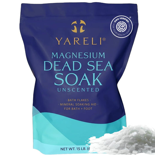 Magnesium Flakes, 15Lb Dead Sea Bath Soak, Alternative to Epsom Salt