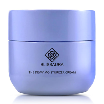 Dewy Skin Cream - Deep Hydrating Face Moisturizer with Hyaluronic Acid - Lightweight Glowing Facial Cream for Dry & Sensitive Skin - Perfect Makeup Primer for Glass Skin Finish - 1.7 Oz